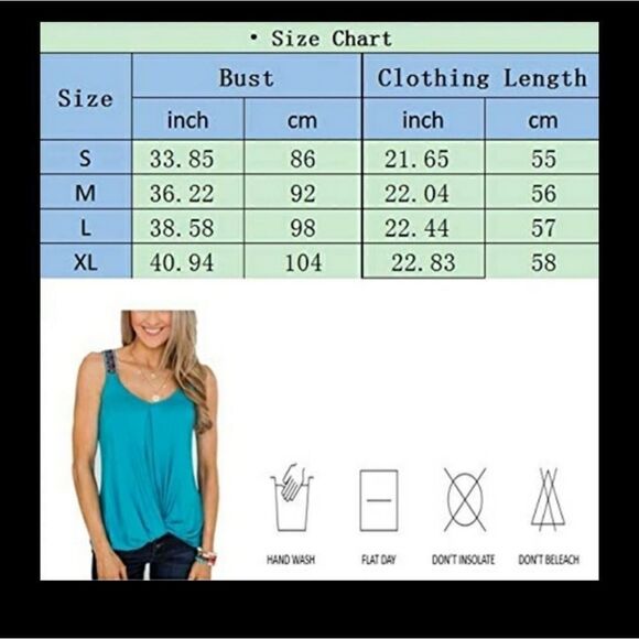 Hiistandd Women's Comfy Casual Sleeveless V Neck Twist Knotted Tank Top Shirt, - Picture 11 of 12